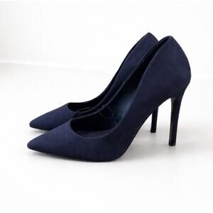 Women’s Navy Blue Pointed Toe Stiletto Heels 9M Classic Elegant Pumps